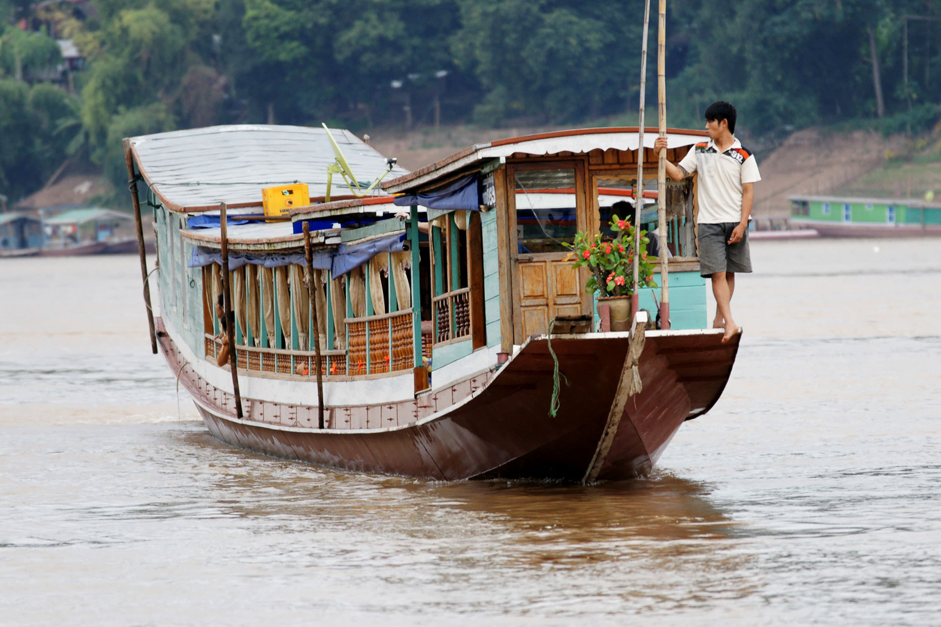 Am Zusammenfluss der Flüsse Mekong und Nam Khan.